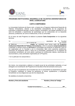 CARTA COMPROMISO DE ENTREGA DE DOCUMENTOS