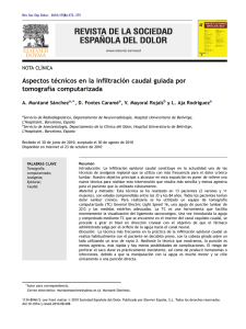 Aspectos técnicos en la infiltración caudal guiada por tomografía