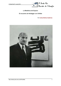 La Metafísica del Espacio El encuentro de Heidegger con Chillida