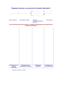 Diagrama resumen y secuencia de conducta alternativa