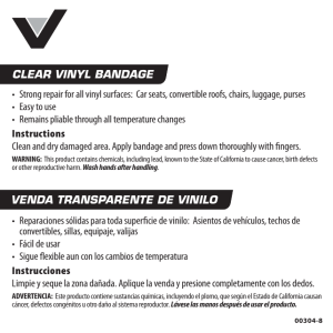 CLEAR VINYL BANDAGE VENDA TRANSPARENTE DE VINILO