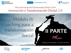 Módulo IV Coaching para a transformación Social