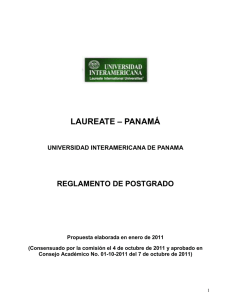 Reglamento de Postgrado - Universidad Interamericana de Panamá