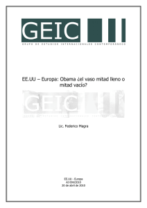 EE.UU – Europa: Obama ¿el vaso mitad lleno o mitad vacío?