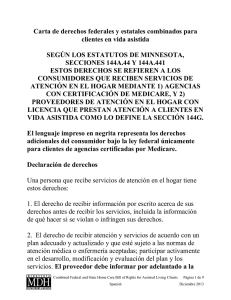 Combined Bill of Rights for Assisted Living Clients - Spanish
