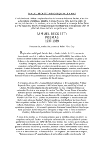 samuel beckett: poemas 1937-1939