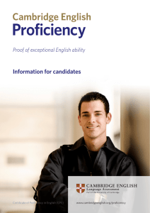 Information for candidates