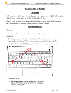 Escritura con el teclado