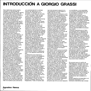 Introduccion a Giorgio Grassi