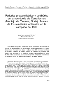 Períodos protoceltibérico y celtibérico en la necrópolis de - e