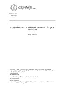 "Égloga III" de Garcilaso - Zurich Open Repository and Archive