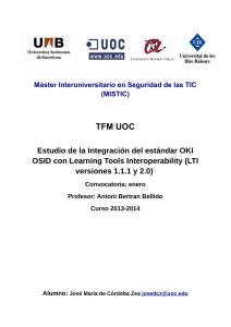 Estudio de la integración del estándar OKI OSID con Learning Tools