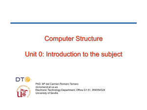 Estructure of Computers Theme 1: Introduction to Computers