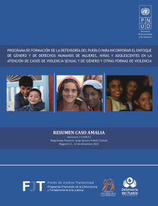 resumen caso amalia - Escuela Virtual PNUD