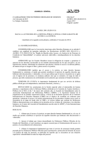 Resolución AG/RES. 2801 - Ministerio Público de la Defensa