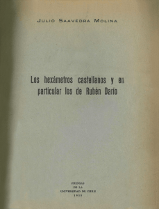Los hexámetros castellanos y en particular los de Rubén Darío