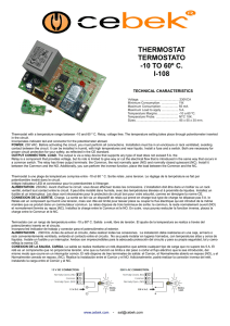 thermostat termostato -10 to 60º c. i-108