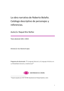 La obra narrativa de Roberto Bolaño: catálogo - RUC