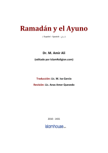 Ramadán y el Ayuno
