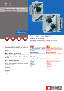 Thermostat mécanique T15 : simple et robuste