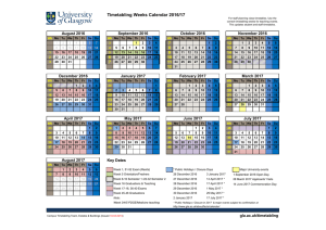 CTT Timetabling Weeks Calendar 2016-17