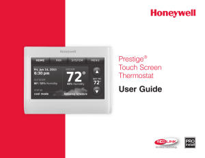 69-2740EFS-01 - Prestige® Touch Screen Thermostat