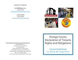 Orange County Declaration of Tenants Rights and Obligations