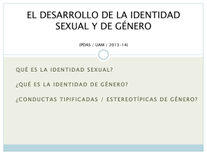 EL DESARROLLO DE LA IDENTIDAD SEXUAL Y DE GÉNERO