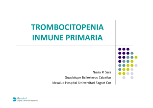 Trombocitopenia Inmune Primaria (PTI)