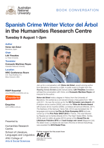 Spanish Crime Writer Víctor del Árbol in the Humanities Research