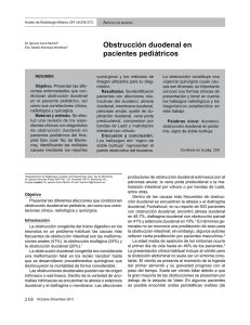 Obstrucción duodenal en pacientes pediátricos