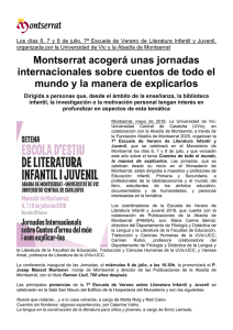 Montserrat acogerá unas jornadas internacionales sobre cuentos de