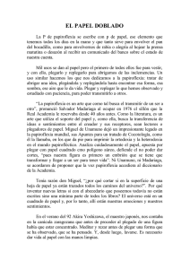 El papel Plegado - Asociación Española de Papiroflexia