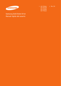 Samsung Solid State Drive Manual rápido del usuario
