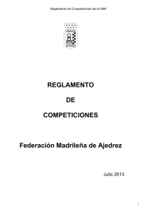 Reglamento de Competiciones - Federación Madrileña de Ajedrez