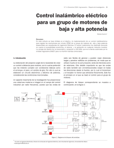 Control inalámbrico eléctrico para un grupo de motores de baja y