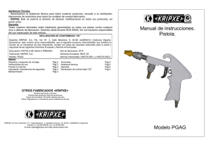Manual de instrucciones. Pistola. Modelo PGAG