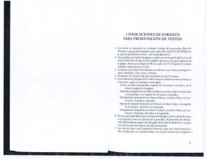 l INDICACIONES DE FORMATO PARA PRESENTACIÓN DE TEXTOS