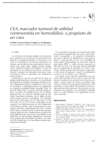 CEA, marcador tumoral de utilidad controvertida en