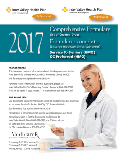 Inter Valley Health Plan Comprehensive Formulary STS/OC 2017
