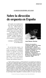 Sobre la dirección de orquesta en España