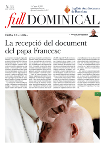 La recepció del document del papa Francesc