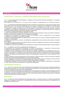 Estatutos - Federación Española de Asociaciones de Enológos