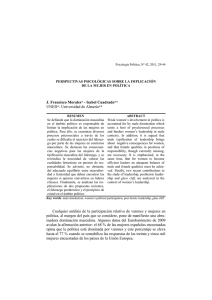 Perspectivas psicológicas sobre la implicaicón de la mujer en