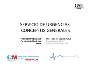 SERVICIO DE URGENCIAS. CONCEPTOS GENERALES