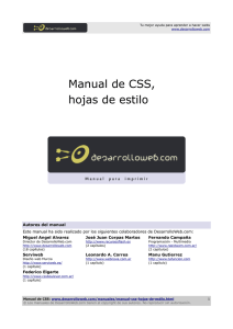 Manual de CSS, hojas de estilo