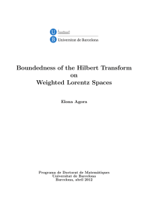 Boundedness of the Hilbert Transform on Weighted Lorentz Spaces