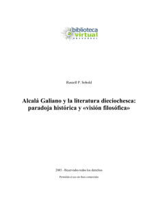 Alcalá Galiano y la literatura dieciochesca