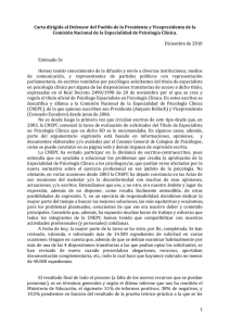 1 Carta dirigida al Defensor del Pueblo de la Presidenta y