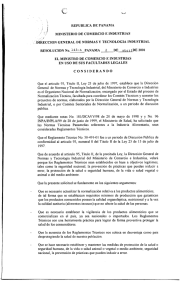 i REPUBLICA DE PANAMA - Ministerio de Comercio e Industrias